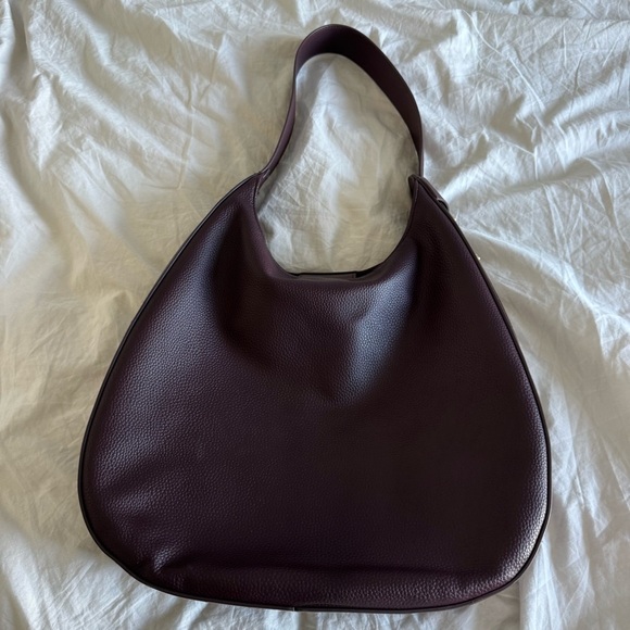 Love & Lore Large Hobo Shoulder Bag – Plum Burgundy Vegan Leathe - Picture 4 of 9